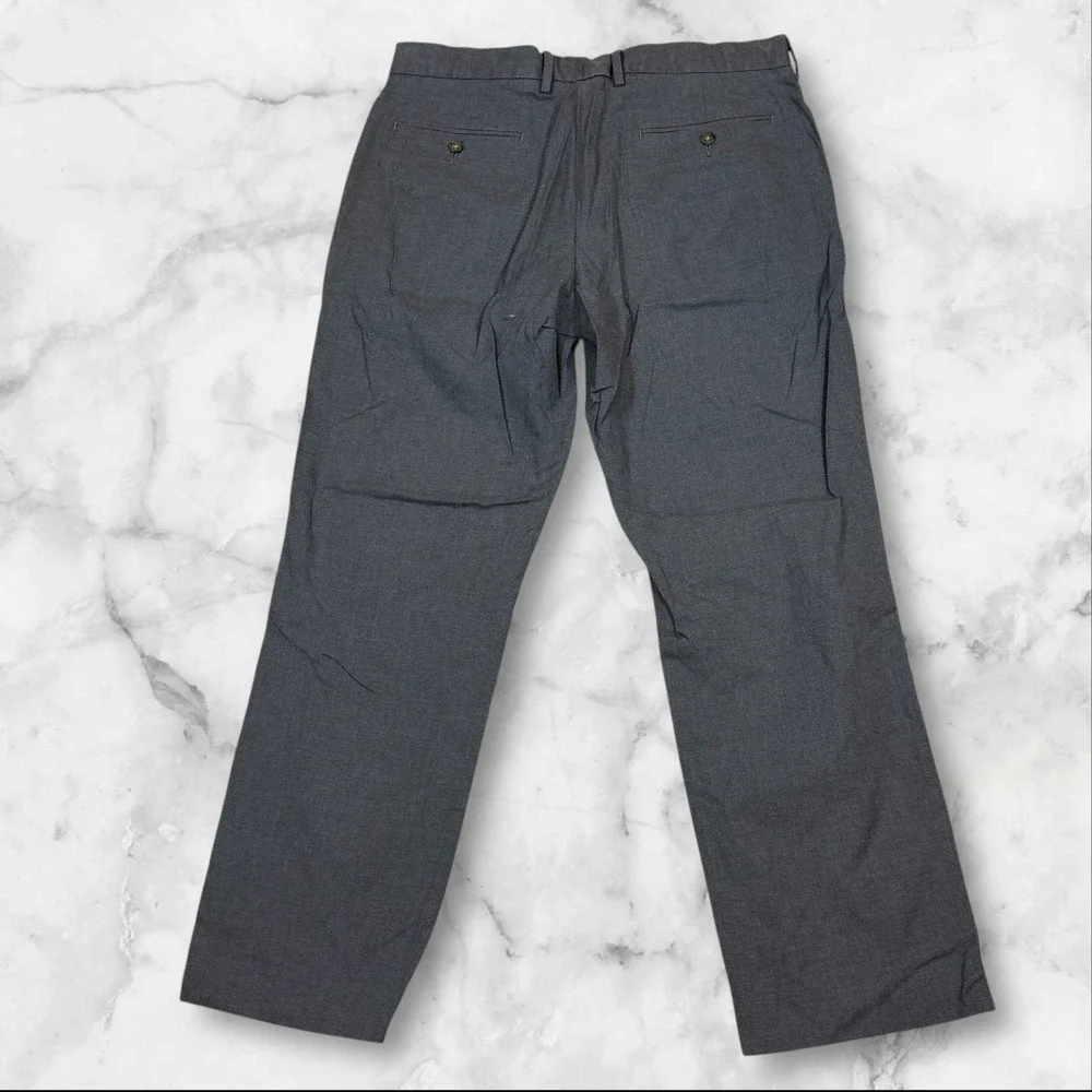 J Crew Bowery Classic Fit Gray Cotton‎ Dress Pants Mens W34 L30